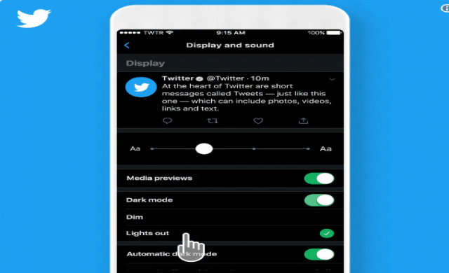 Twitter с нов тъмен режим за iPhone
