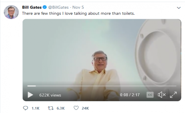  Бил Гейтс показа тоалетна, работеща без вода