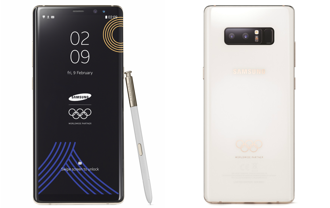 Samsung пуска лимитирана версия на Galaxy Note8 за олимпийските игри
