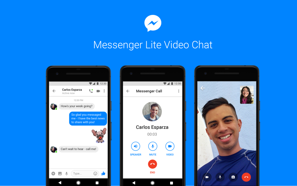 Facebook Messenger Lite вече и с видеочат