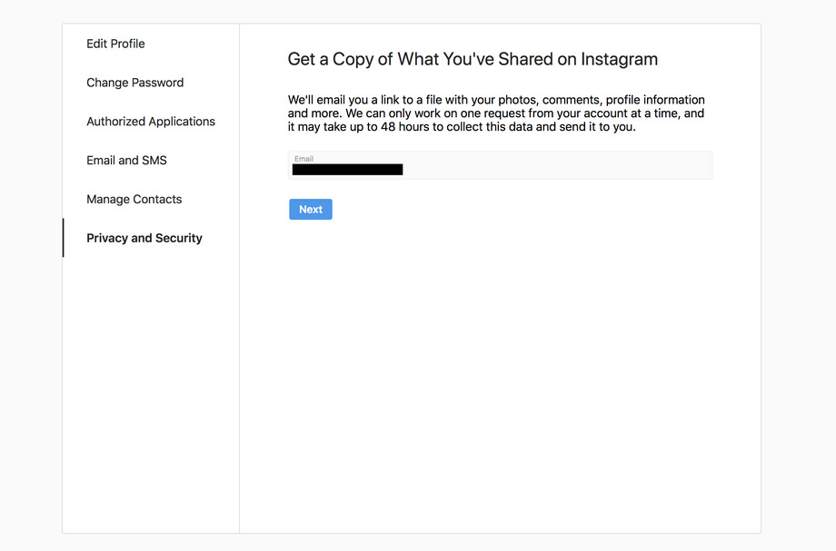 Instagram дава възможност да изтеглите всичките си снимки