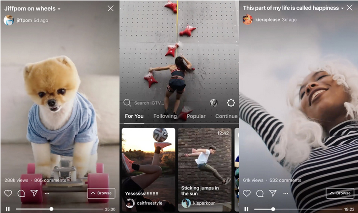 Instagram с опция за споделяне на дълги видеоклипове – IGTV
